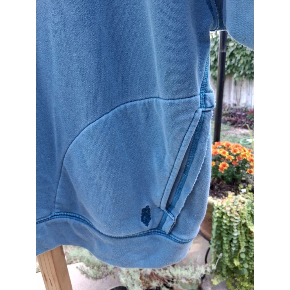 Free People Movement Metti Crewneck Sweatshirt M Dusty Teal Blue - Picture 4 of 11
